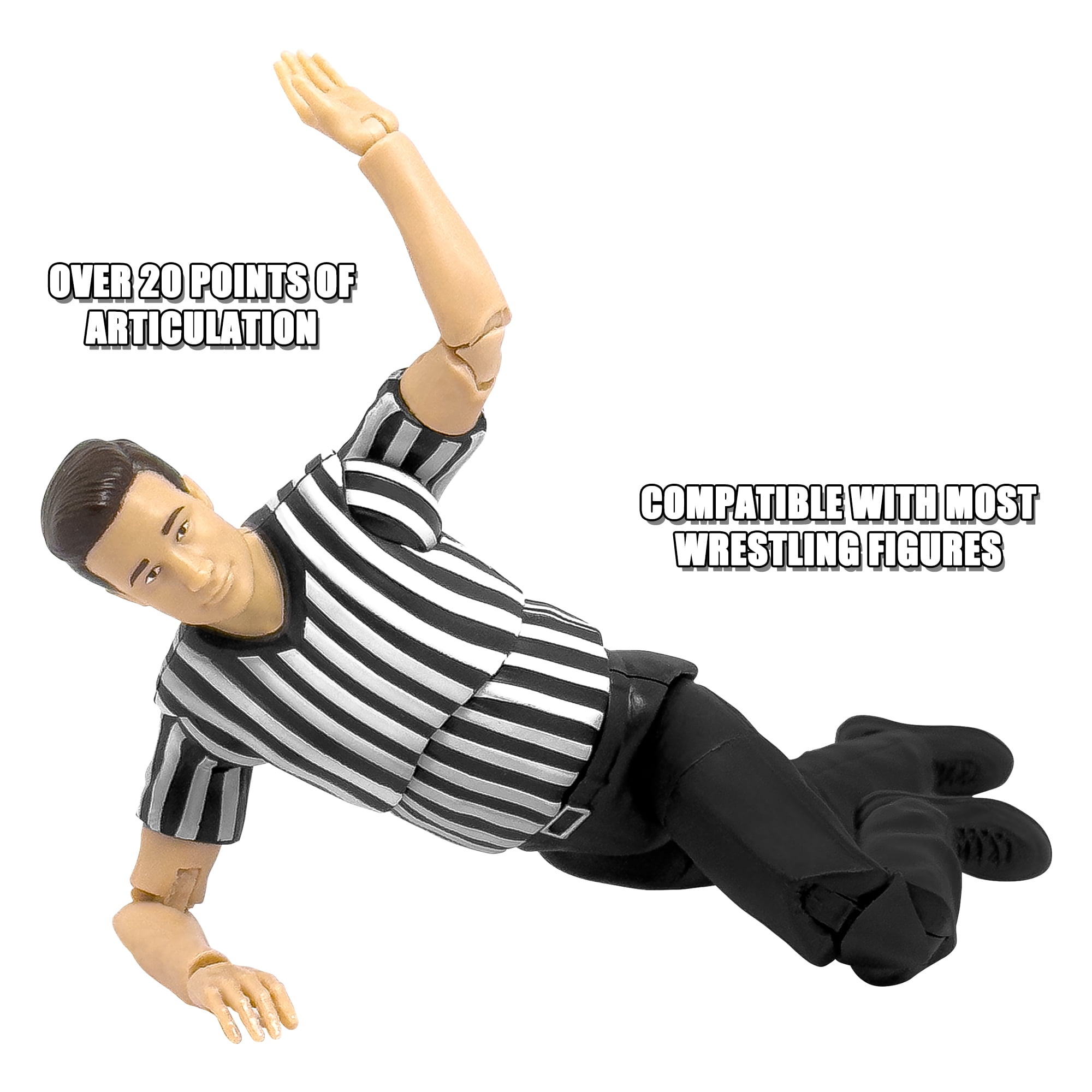 Ultimate Referee With Deluxe Articulation for WWE & AEW Wrestling Action Figures