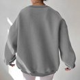 thumbnail image 5 of Gibobby Sudaderas para Mujer Sudadera suelta casual con estampado navideño de manga larga con cuello redondo para mujer de manga larga(Gris,G), 5 of 5