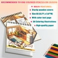 thumbnail image 3 of Netecom Pocket Room Coloring Book for Adults, A5 Wooden Cover, 30 Beautiful and Cozy Rooms Coloring Pages Of Mini World for Stress Relief and Relaxation, Spiral Bound Edition, 3 of 6