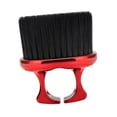 thumbnail image 3 of Cepillo para el cabello, plumero para el cuello, cepillos de barbero suaves, agarre de anillo, portátil, para peinado y limpieza Rojo, 3 of 9