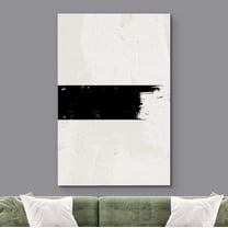 PixonSign Canvas Wall Art Geometric Black Stripe Tan Color Field Abstract Print Minimalism Contemporary Nordic Artwork Decoration for Living Room, Bedroom, Office - 24"x36"