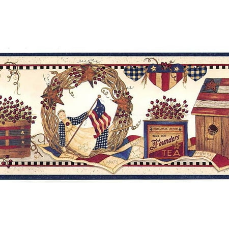 Patriotic Certificate Border - 878236 Patriotic Country Collectibles Wallpaper Border