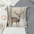thumbnail image 2 of Orinice Deer Snow Bird Graphic Decorative Men Women Boy Girl Room Cushion Throw Pillow Cover for Home Couch Living Room Bed Sofa 20x20in, 2 of 5