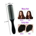 thumbnail image 2 of Cepillo de peinado de 9 filas para rizos Cepillo para separar el cabello, dar forma a los rizos, peinar y dar acabado al cabello, 2 of 5