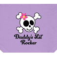 thumbnail image 3 of Inktastic Daddy's Little Rocker Skull Baby Bandana Bib, 3 of 4