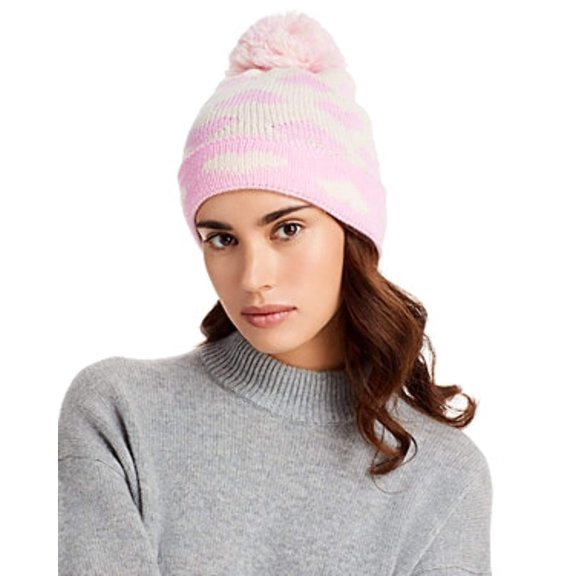 Aqua Heart Jacquard Cuffed Hat One Size: OS/Pink