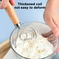 thumbnail image 6 of LShunze Danish Dough Whisk, 13" Stainless Steel Bread Dough Mixer Wooden Handle for Sourdough Making Mixing Whisking Tool, 6 of 7