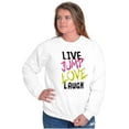 thumbnail image 4 of Live Laugh Love Inspirational Cute Women Crewneck Sweatshirt Brisco Brands S, 4 of 6
