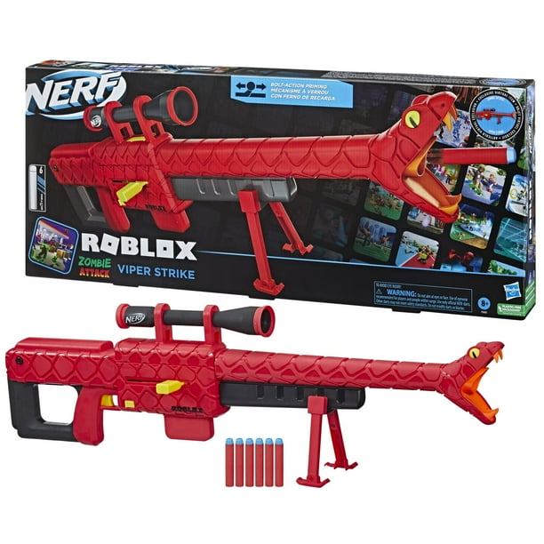 NERF オモチャ銃6点、おまけ2点おまけ Nerf Roblox Zombie Attack Viper Strike Dart Blaster- 6 Darts