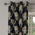 thumbnail image 3 of Ambesonne Leopard Grommet Curtain, Nature Wild Kitten Print, 50"x108", Charcoal Grey and Pale Camel, 3 of 5
