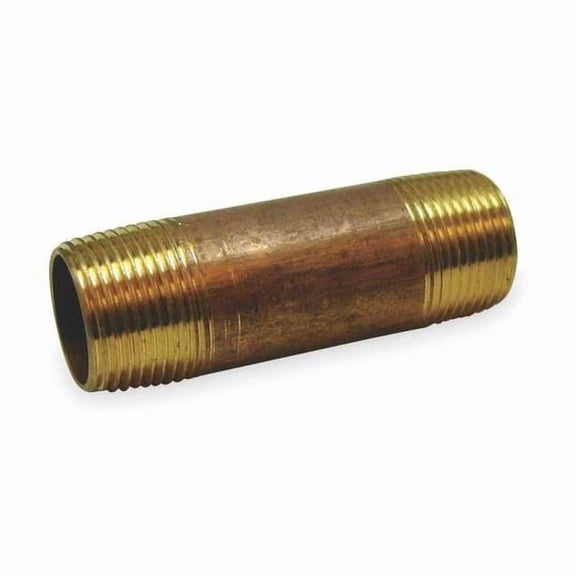 Manufacturer Varies Nipple,Red Brass,1 1/2 x 4 In,Threaded 467-040