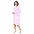 thumbnail image 2 of Casual Nights Women's Printed Long Sleeve Nightgown - Purple, 2 of 3