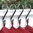 thumbnail image 2 of Haute Decor Stocking Scrolls Holiday Stocking Hanger, Nickel (4 Pack), 2 of 3
