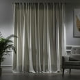 thumbnail image 4 of 3S Brother's Extra Long Room Darkening 240" Length Faux Velvet White Curtain Drapes - Hanging Back Tab 5-25 Feet Custom Made ( 1 Panel ) - Made in Turkey (52"Wx240"L), 4 of 5