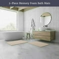 thumbnail image 2 of Somerset Home 2-Piece Memory Foam Striped Bath Mat Set, 2 of 7