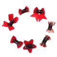 thumbnail image 3 of Nuevas horquillas de grosgrain con lazo para bebé, accesorios para el cabello de niñas, pinzas para el cabello, piezas - Rojo, como se describe 7 piezas de color rojo, 3 of 9