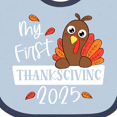thumbnail image 4 of Inktastic My First Thanksgiving 2025 Cute Turkey Boys or Girls Baby Bib, 4 of 4