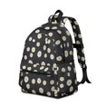 thumbnail image 2 of Daisy Pioneer Flower Black Pattern Backpack for School, Cute School Bag with Adjustable Shoulder Straps and Padded Back, 13.4"x11"x4.7", 2 of 5