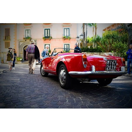 - Canvas Print Romeo Street Red Car Spider Alfa Stretched Canvas 32 x 24