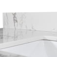 thumbnail image 4 of Montary 43x22 Inch Engineered Stone Bathroom Vanity Top Carrara White Marble with Undermount Ceramic Sink, Single Faucet Hole & Backsplash for Modern Bathroom Renovation, 4 of 9