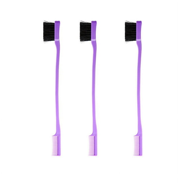 Fiudx Cepillo para Cejas, Peine de Dos Cabezales, Cerdas de Uñas, Ideal para Usar En Gel, Crema y Polvos, Rutina de Belleza Diaria, Diseño Ligero, 8 Colores Disponibles.