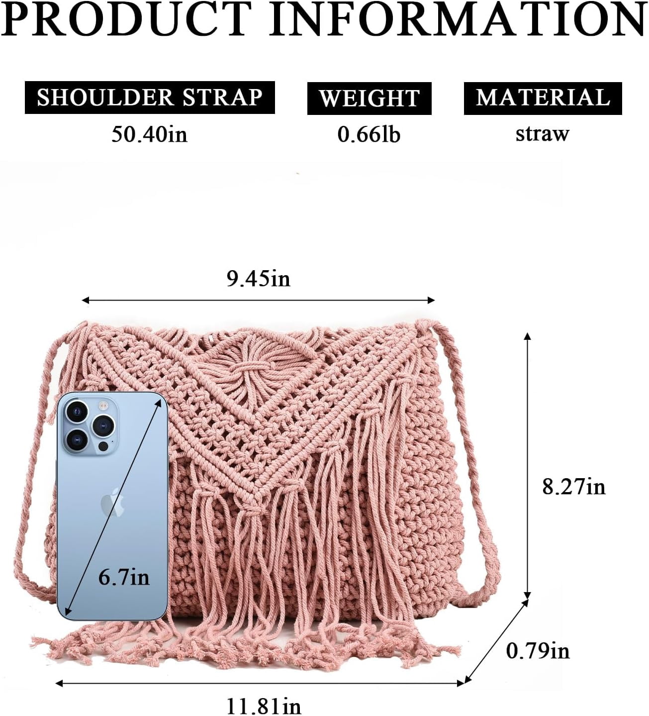 LinYooLi Straw Crossbody Bags for Women, Summer Straw Purses and Handbags with Tassels Shoulder Clutch Bag for Vacation