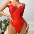 thumbnail image 2 of (2-Pack) Rinsvye Women Leather Mesh Womens Stockings Patchwork Jumpsuit Buckle Animal Print for Women Set, 2 of 6