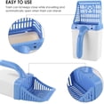thumbnail image 1 of Cat Litter Shovel and Litter Box 2 in 1, Pet Cleaning Tool with Garbage Bag, Cat Litter Sand Cleaner (2 Colors Option) (Color: Blue), 1 of 5
