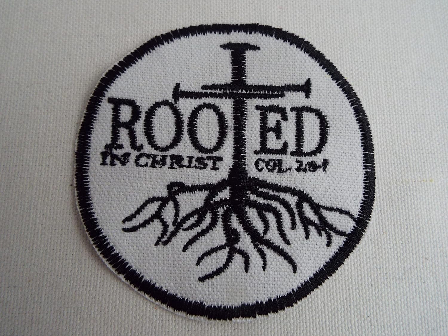 in Christ Nail Tree Embroidered Iron On Patch