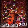thumbnail image 7 of Christmas Window Lights, Quntis Color Changing 60LED 3 Stars Christmas Curtain Lights with Timer and 8 Mode, Battery Operated Xmas Star Lights Indoor Outdoor for Bedroom Wall, 7 of 7