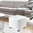 thumbnail image 1 of Dustproof Footrest Foot Stool Slipcover with Elastic Bottom Ottoman Cover White, 1 of 8