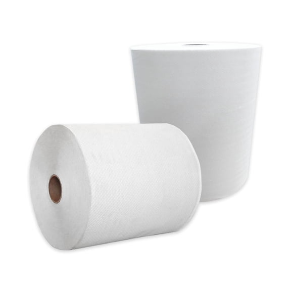 Toalla en rollo Biodegradable Convertipap color blanco Caja con 6 rollos de 180 metros