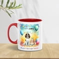 thumbnail image 3 of Happy Birthday to English Springer Spaniel Kitten Party Balloons Cake 11oz Accent Two-tone Mug Springers Dog Lover Gifts Coffee Tea Cup - 00027, 3 of 5
