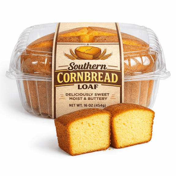 JO BAKES Southern Round Cornbread – Whole, Bakery-Style, Golden & Freshly Baked