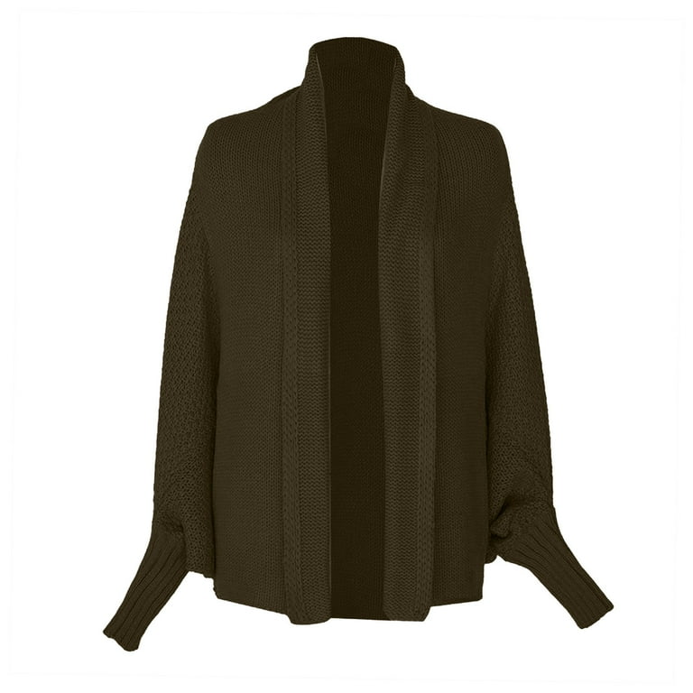 Virmaxy Knit Cardigan Women's Kimono Cable Knitted Slouchy