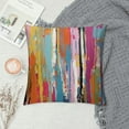 thumbnail image 2 of RUIYC Abstract Throw Pillow Cushion Cover, Multicolored Work Vibrant Rainbow Design Tainted Pattern, Decorative Square Accent Pillow Case, Rainbow Color, 2 of 5