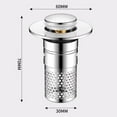 thumbnail image 2 of 2 in 1 Easy Kitchen Sink Drain Strainer Sink Stopper Filter Bathroom, 2 of 8