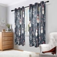 thumbnail image 2 of Yayeee Window Curtains Light Filtering 63"x42" Grommet Panel Pair Home Living Room Decor, Jolly Snowman, 2 of 7