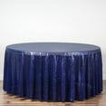 thumbnail image 2 of BalsaCircle 108" Sequin Round Tablecloth Navy Blue, 2 of 3