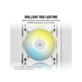 thumbnail image 4 of Corsair iCUE AF140 RGB Elite 140mm PWM Dual Fan Kit - Eight RGB LEDs Per Fan - AirGuide Technology - Fluid Dynamic Bearing - Zero RPM Fan Mode - Included iCUE Lighting Node CORE Controller - White, 4 of 7