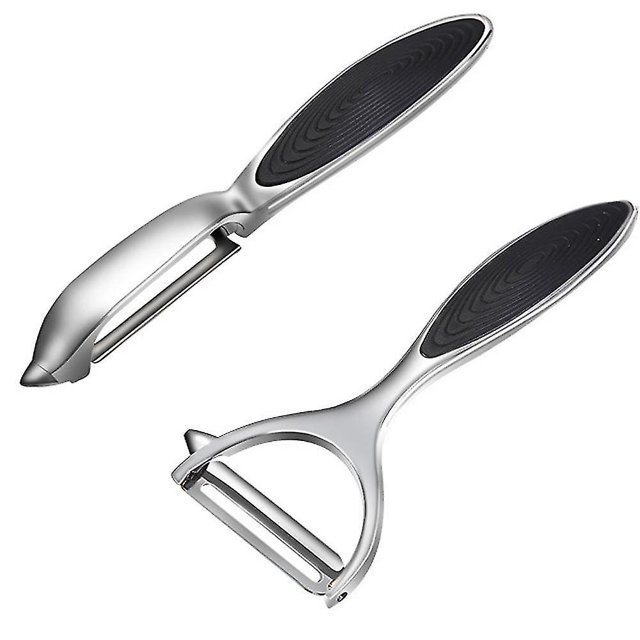 Pelador de verduras para cocina, pelador de frutas, patatas, zanahorias, manzanas, buen agarre y peladores duraderos de acero inoxidable en forma de Y e I, (2 unidades)