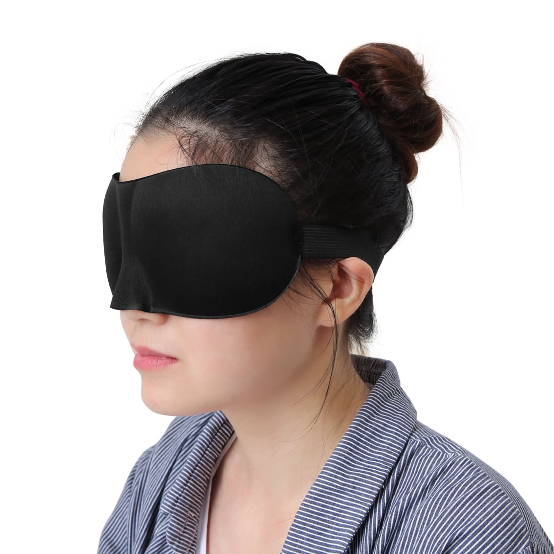 3D Soft Padded Travel Eye Mask Rest Sleep Cover Sleeping Blindfold Black New