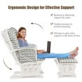 thumbnail image 6 of Gymax Baby Nursery Relax Rocker Rocking Chair Glider & Ottoman Set w/ Cushion Grey+White, 6 of 10