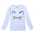 thumbnail image 1 of TIEVOSA Garçons Filles Automne Manches Longues T-Shirt à Imprimés de Chat Dessin Animé Hauts 2-10 Ans, 1 of 4