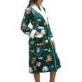 thumbnail image 4 of Biekopu Female Nightwear, Cartoon Patterns Print O-Neck Long Sleeve Jumpsuit, 4 of 9