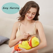 luopital 3 Pack Nursing Bra Seamless Breastfeeding Bras with Extra Washable Nursing Pad Maternity Sleep Bralette for Women(M)