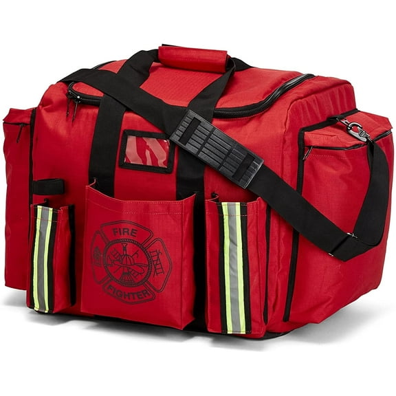 LINE2design Firefighter Turnout Gear Bag, XXL, Red