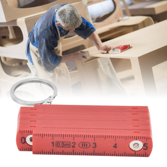 Plastic Folding Ruler§plastic Foldable Ruler§foldable Ruler§folding Ruler§folding Meter Stick§woodworking Ruler 2Pcs ABS Folding Ruler Portable 0.5m Foldable Ruler With Key