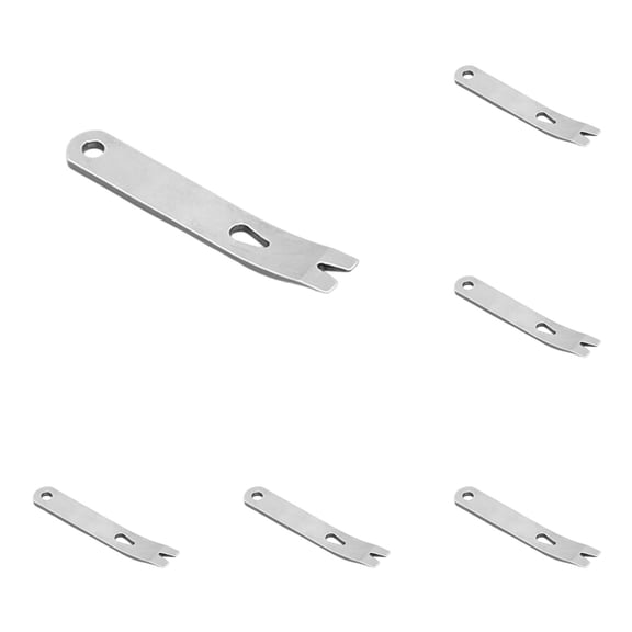 6 Pcs Mini Stainless Steel Pocket Pry Bar Crowbar, 3.03 Inch Multifunction EDC Tool Survival Opener, Compact Keychain Size for Everyday Carry, for Home Workshop Camping