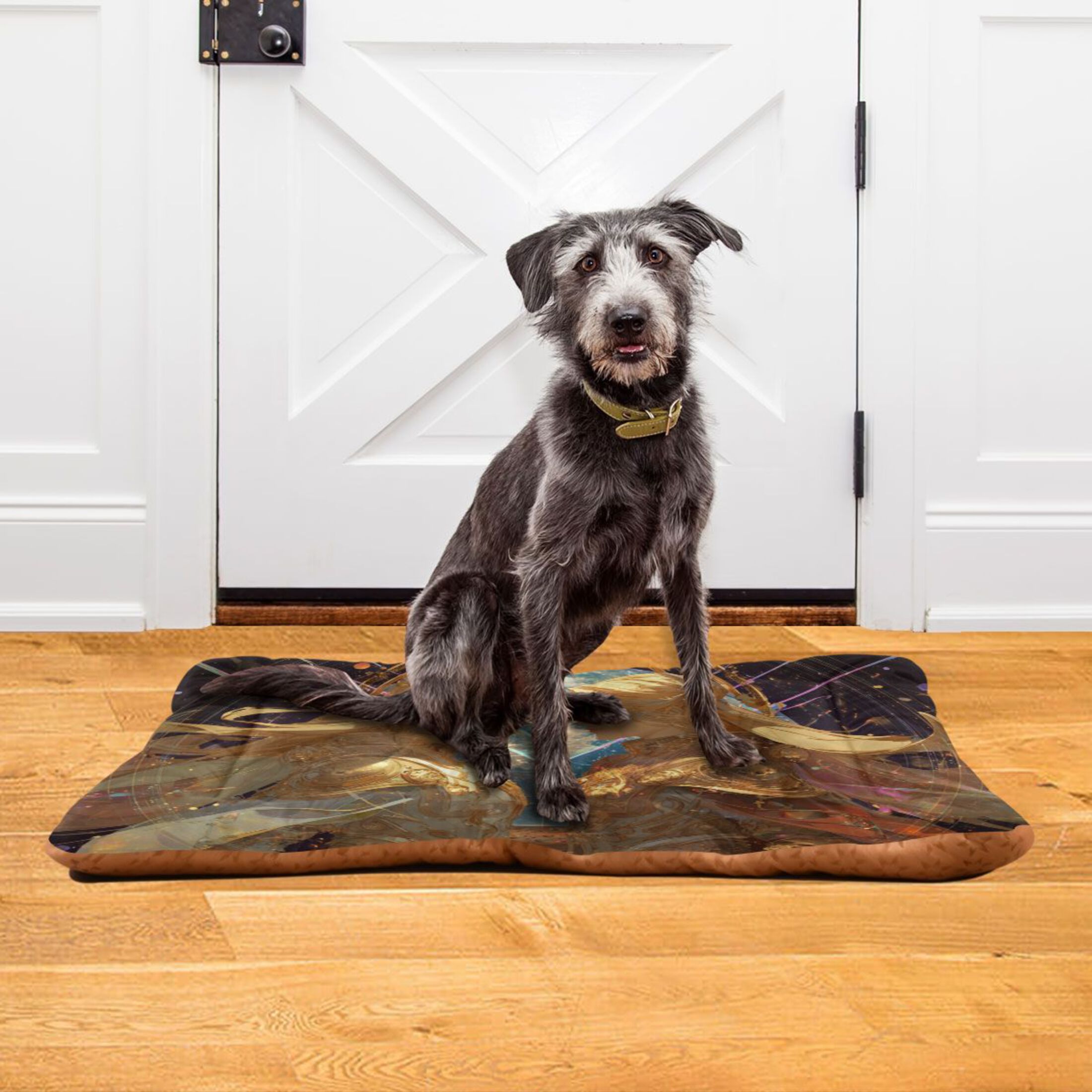 Cozy Mat Pet Bed Indoor Outdoor Warm Soft For Cat Dog Puppy(S/M) Golden Armor Angel